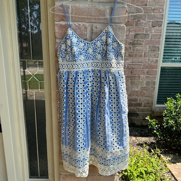 VERY RARE Payal Jain Emilia Embroidered Dress from Anthropologie. EUC. Size 0P - Picture 1 of 11